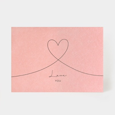 Kartenmarie - Postkarte - LOVE YOU - Postkarte aus Naturkarton