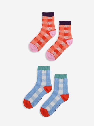 Bobo Choses - Checked short socks pack - Made in Spain