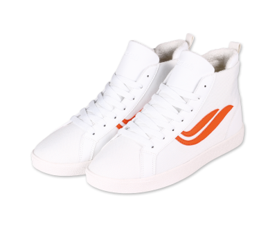 Genesis - G-Hela Mid Pet- Mesh Cactus White - Orange - eco-friendly Sneaker
