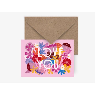 typealive - Postkarte - Bloomy Love - Offsetdruck auf Naturpapier