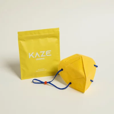 KAZE - FFP2 Maske - Yellow/Blue - 3-dimensional respirator mask