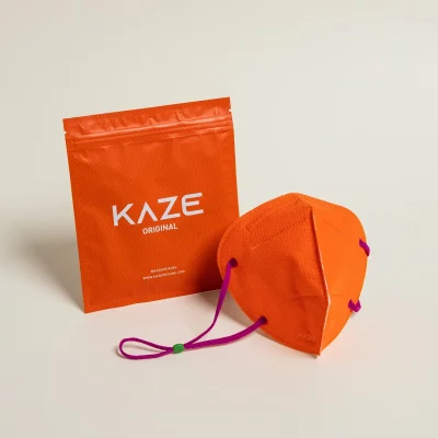 KAZE - FFP2 Maske - Orange/Berry - 3-dimensional respirator mask