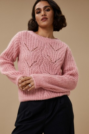 by-bar amsterdam - julie pullover - pink - mohair-mischqualität