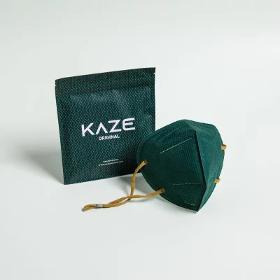 KAZE - FFP2 Maske - Dark Pine/Caramel - 3-dimensional respirator mask