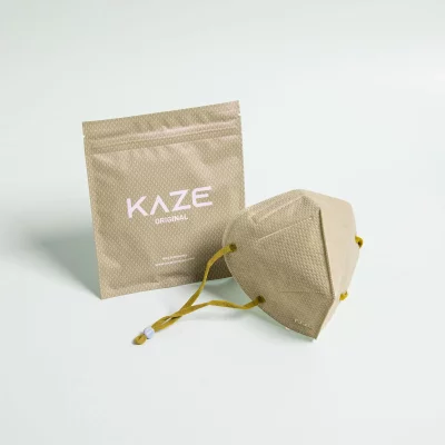 KAZE - FFP2 Maske - Beige/Olive - 3-dimensional respirator mask