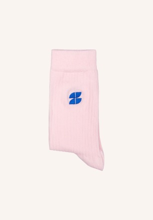 by-bar amsterdam - logo socks - fresh rose - baumwoll-mischqualität