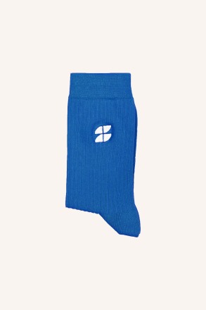 by-bar amsterdam - logo socks - kingsblue - baumwoll-mischqualität