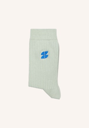 by-bar amsterdam - logo socks - blue surf - baumwoll-mischqualität
