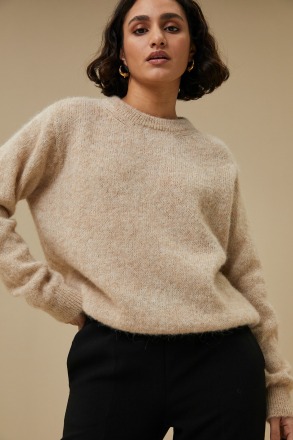 by-bar amsterdam - lana eco pullover - pebble - by-bar amsterdam