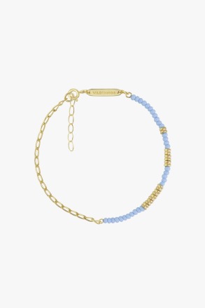 wildthings collectables - Think twice chain bracelet blue gold plated - produced locally and sustain