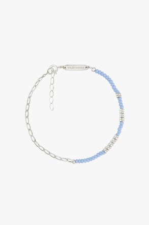 wildthings collectables - Think twice chain bracelet blue silver - produced locally and sustainably
