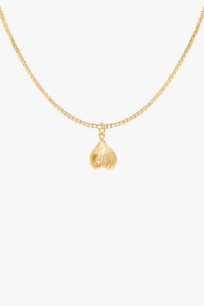 wildthings collectables - Clam shell necklace gold plated - produced locally and sustainably
