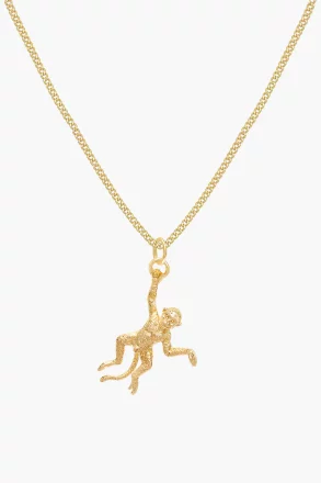wildthings collectables - Not my monkey necklace gold plated - Handmade in Bali