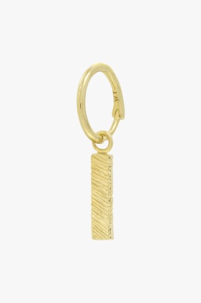 wildthings collectables - Texture bar earring gold - produced locally and sustainably
