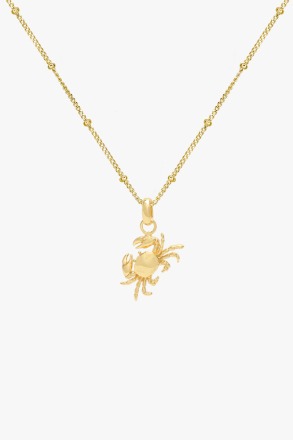 wildthings collectables - Crab necklace gold plated - produced locally and sustainably