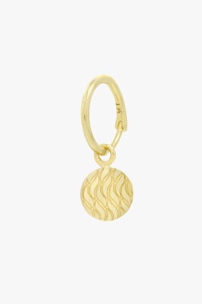 wildthings collectables - Waves coin earring gold - produced locally and sustainably