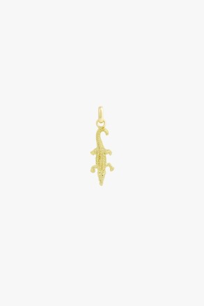 wildthings collectables - Crocodile pendant gold plated - produced locally and sustainably