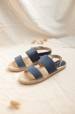 JUTELAUNE - THE JEANS STRIPES SANDALES - handcrafted in Spain