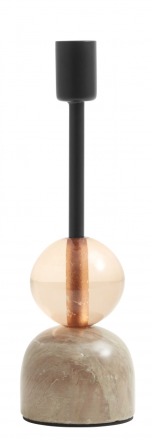 NORDAL - MARBLE candle holder S grey/peach/black - NORDAL DENMARK
