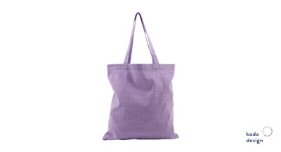 Kadodesign - Cotton Bag Tall Grid - Pirate Purple - 100 Cotton