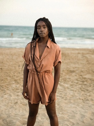 Clo Stories - Lina Tencel jumpsuit in cacao - Made and designed in Barcelona