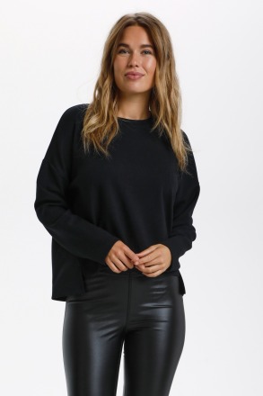 KAFFE - KAbobbie Sweatshirt - Deep Black - modern skandinavian Style