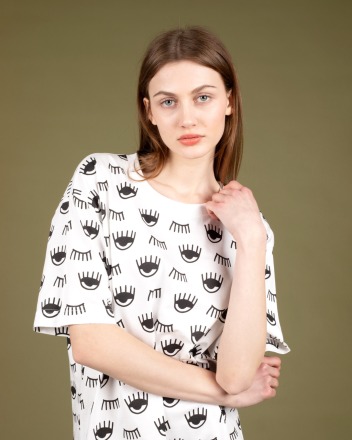 WEMOTO - Flux T-Shirt Dress - Blackwhite - 100 Organic Cotton
