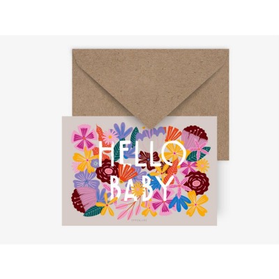 typealive - Postkarte - Bloomy Baby - Offsetdruck auf Naturpapier