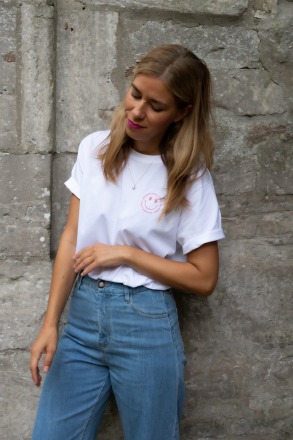 MIO ANIMO - Choose Happiness Shirt - Pink - N E W Fair made in Berlin