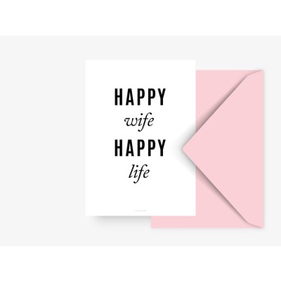 typealive - Postkarte - Happy Wife - Offsetdruck auf Naturpapier