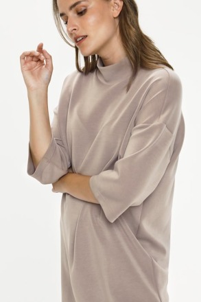 KAFFE - KAedana Jersey Tunic - Taupe Gray - modern skandinavian Style