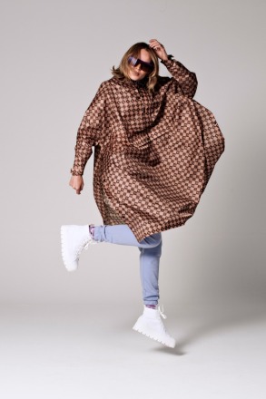 Rainkiss - Damier - Rain Poncho - Certified 100 Recycled Polyester