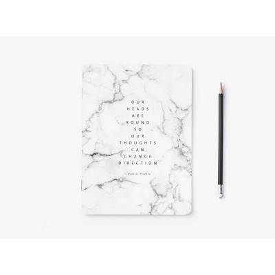 typealive - Notizheft - Marble White - Umschlag und Innenseiten aus Naturpapier