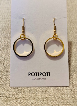 POTIPOTI - Ohrringe Kreis klein vergoldet - Handmade in Berlin