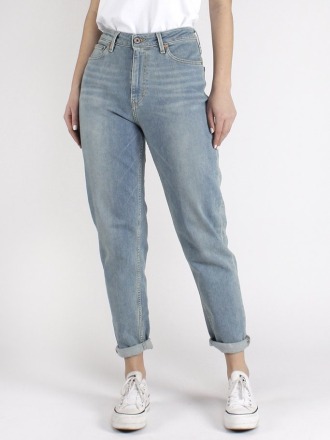 KUYICHI - Nora Loose Tapered Faded Blue - 79 GOTS certified organic cotton / 20 Post-Consumer recycled denim