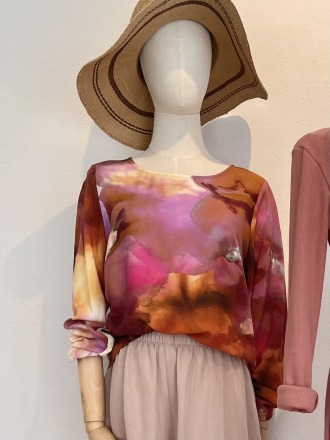 MIO ANIMO - TET BLOUSE Bright Sunset - NEW - Fair made in Berlin
