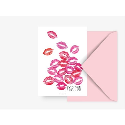 typealive - Postkarte - Kisses - Offsetdruck auf Naturpapier