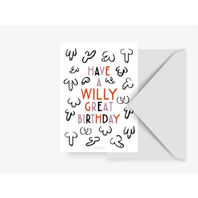 typealive - Postkarte - Willy Great Birthday - Offsetdruck auf Naturpapier