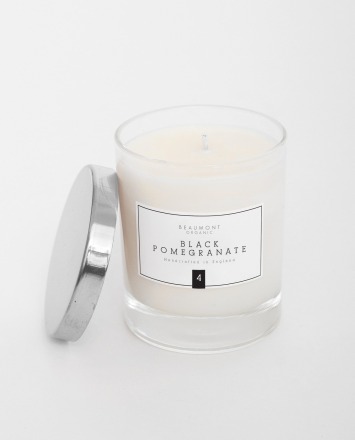 BEAUMONT ORGANIC - 30cl Classic Candle With Silver Lid - WILD FIG AND GRAPE