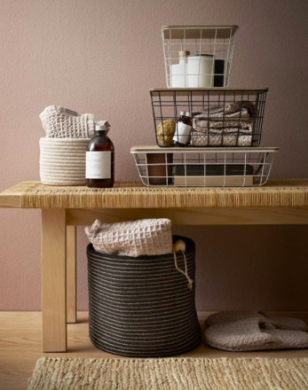 Luhta Home - Basket flach - Metallinen schwarz - finely-crafted home accessoires