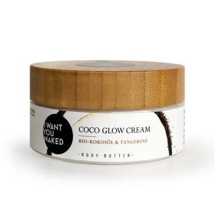 COCO GLOW CREAM Body Butter Bio-Kokosöl & Tangerine 200ml - I WANT YOU NAKED