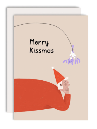 AnnaKatharinaJansen - Klappkarte - Kissmas Santa - Weihnachstklappkarte mit Umschlag