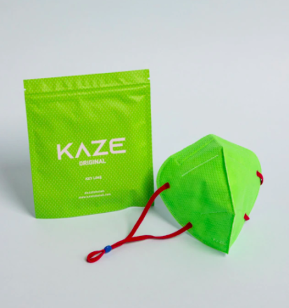 KAZE - FFP2 Maske - Key Lime - 3-dimensional respirator mask