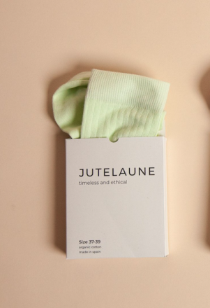 JUTELAUNE - THE LEMON SOCKS - 100 recycled label and packaging