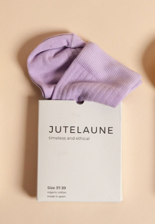 JUTELAUNE - THE LAVENDER SOCKS - 100 recycled label and packaging