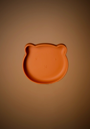 La Romi - Bärenteller aus Silikon für Kinder - Ginger - strapazierfähig bruchsicher & rutschsiche