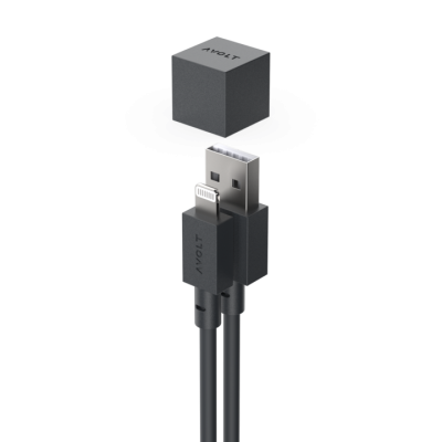 Avolt Cable 1 Ladekabel - Stockholm Black - USB-A to Apple Lightning charging cable