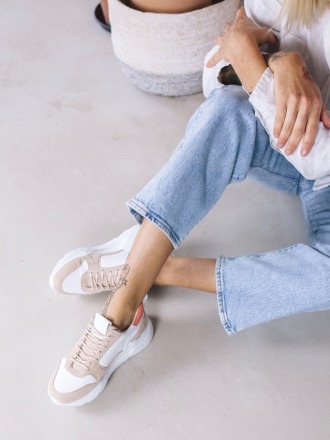 JUTELAUNE - THE MANGO CHUNKY SNEAKERS - rosé - certified by the Leather Working Group