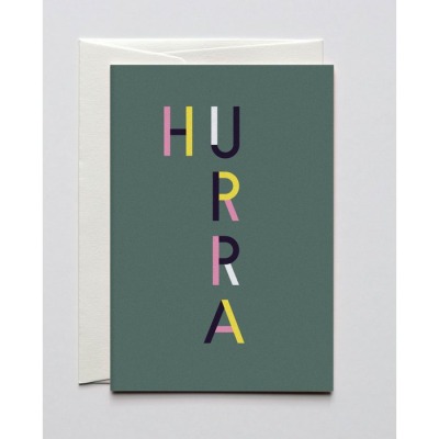 Haferkorn &amp; Sauerbrey - Grußkarte Lucky Letters Hurra - umweltfreundliches Feinstpapier