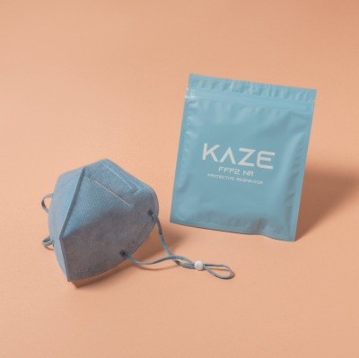 KAZE - FFP2 Maske - Powder Blue Bald wieder verfügbar - 3-dimensional respirator mask